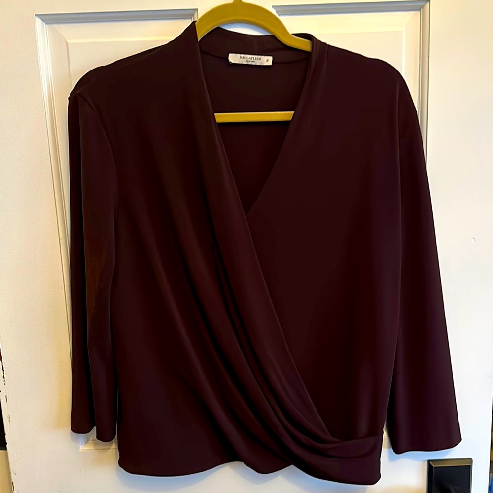 MM Lafleur Deneuve Blackberry Wrap Top M